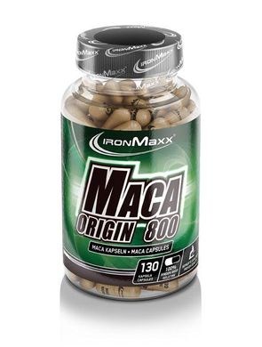 Бустер тестостерона, мака перуанская, Maca Origin 800 Ironmaxx 130 caps