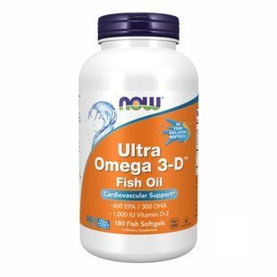 Ultra Omega 3-D&trade; Fish Oil - 180 Fish Softgels