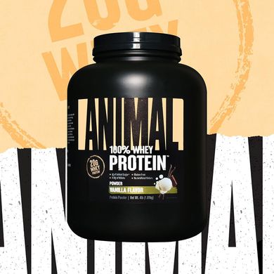 Сывороточный протеин Universal Nutrition Animal 100% Whey Protein Powder 1.81 кг Ваниль