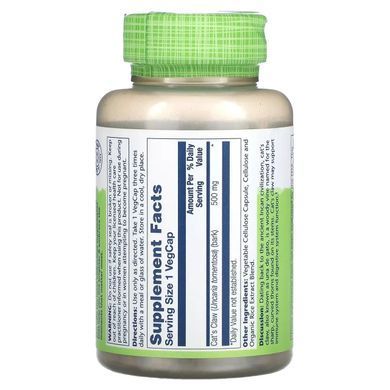 Котячій кіготь Solaray Cat's Claw 500mg - 100 капсул