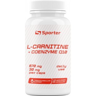 Жиросжигатель Sporter L-carnitine 670мг + CoQ10 30 мг