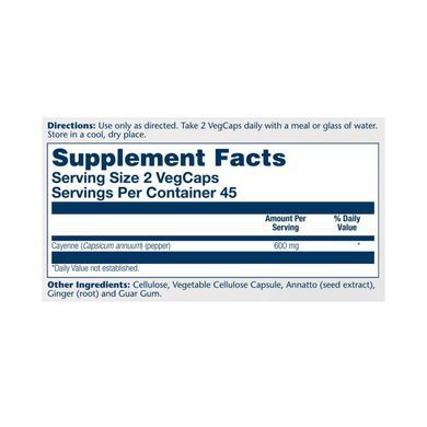 Cool Cayenne Pepper 40,000 HU 600mg - 90 vcaps