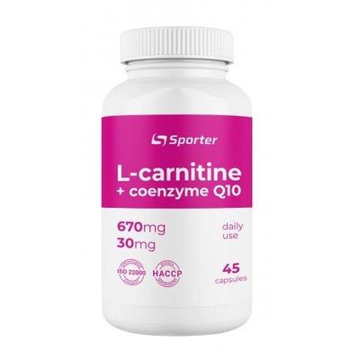 Жиросжигатель Sporter L-carnitine 670мг + CoQ10 30 мг