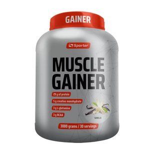 Гейнер Sporter Muscle Gainer (3 kg, vanilla)