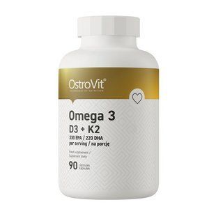 OstroVit Omega 3 D3 + K2 (90 caps)
