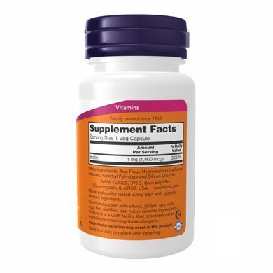 BIOTIN 1000mcg - 100 vcaps