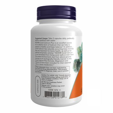 Coral Calcium Plus Mag, D - 100 vcaps