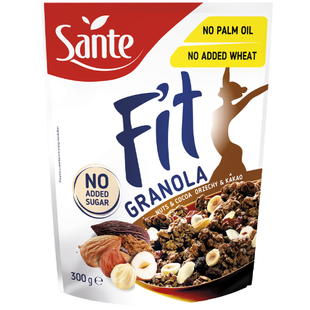 Гранола Sante Granola Fit 300 г с орехами и какао