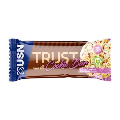 Протеиновый батончик USN Trust Cookie Bar 60 г Белый Шоколад и Малина