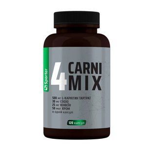 Жироспалювач Sporter - 4Carni MIX - 120 капсул