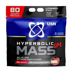 Гейнер USN Hyperbolic Mass gH, 6 кг, Полуничний чизкейк