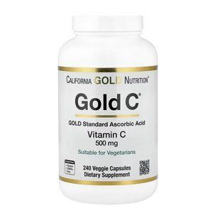 California Gold Nutrition Gold C Vitamin C 500 mg (240 veg caps)