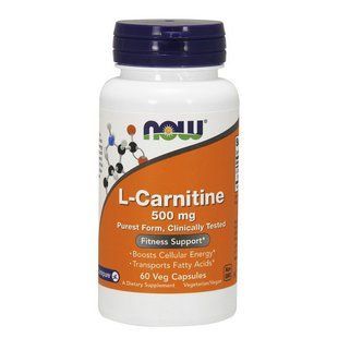 NOW L-Carnitine 500 mg (60 veg caps)