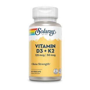 Solaray Vitamin D3+K2 (soy free) (60 veg caps)