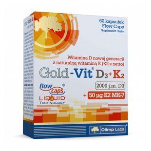 OLIMP Gold-Vit D3 + K2 (2000 IU/50 &micro;g) (60 caps)