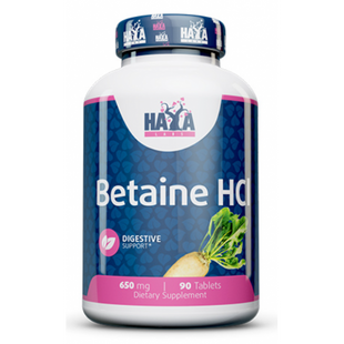 Бетаин Haya Labs Betaine HCL 650 мг 90 таб