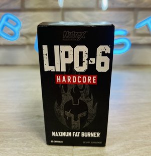 Жиросжигатель Lipo-6 Hardcore Nutrex Research 60 капс