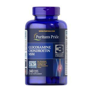Puritan's Pride Double Strength Glucosamine, Chondroitin & MSM (240 caplets)