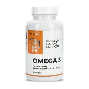 Progress Nutrition Omega 3 Premium Cardio Support (60 softgels)