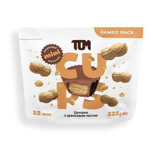 TOM peanut butter Цукерки з арахісовою пастою в молочному шоколаді - Family Pack (225 g)