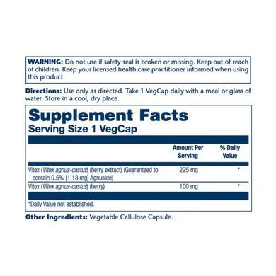 Vitex Chaste Berry Extract 225mg - 60 vcaps