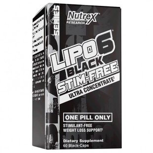 Жиросжигатель Nutrex Research Lipo-6 Black Stim Free 60 caps