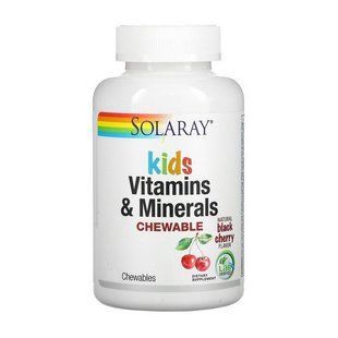 Solaray Kids Vitamins & Minerals (60 chewables, black cherry)