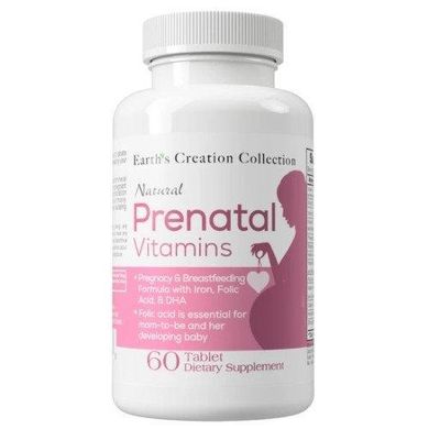 Витамины для беременных Earth Creation Prenatal Vitamins (США) 60 tab