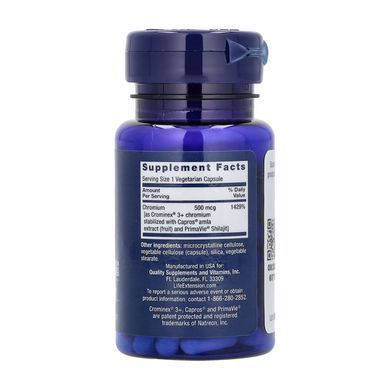 Optimized Chromium with Crominex&reg; 3+ 500 mcg - 60 vcaps
