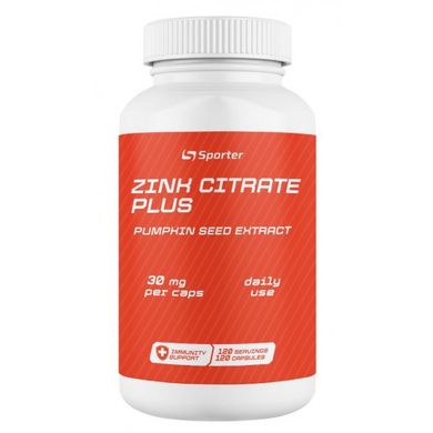 Цинк Sporter Zinc 30 citrate plus - 120 капс