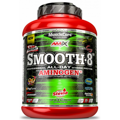 Протеин MuscleCore® Smooth-8 Protein - 2300 г - клубника