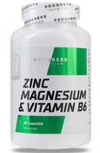 Progress Nutrition Zinc Magnesium Vitamin B6 60 caps