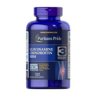 Puritan's Pride Double Strength Glucosamine, Chondroitin & MSM (120 caplets)