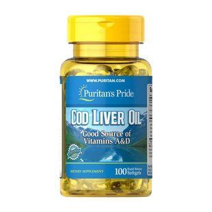 Puritan's Pride Cod Liver Oil vitamins A&D (100 softgels)