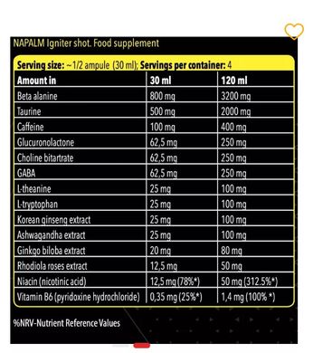 Fitness Authority Napalm Igniter Shot 120мл-манго