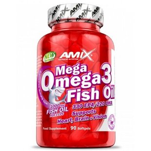 Жирные кислоты Amix Mega Omega 3 Fish Oil 1000mg 330mg/220mg 90 софт гель