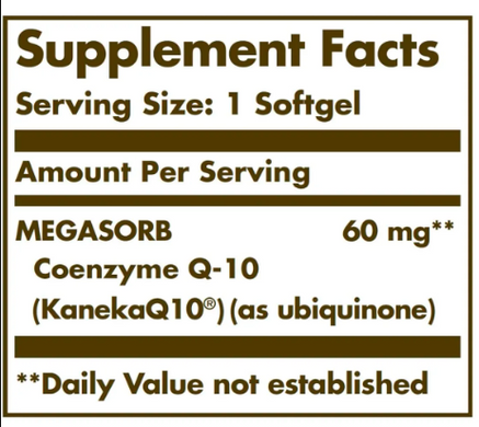 Megasorb CoQ-10 60mg - 120 softgels