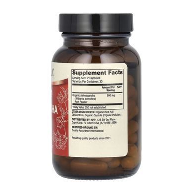 Organic Ashwagandha - 60 caps