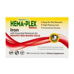 Natures Plus Hema-Plex Iron Tablets (10 tab)