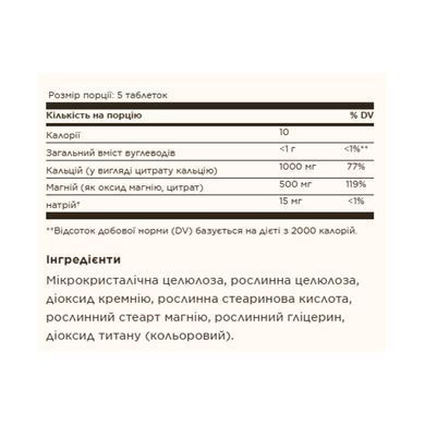 Calcium Magnesium Citrate - 250 tabs