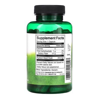 Psyllium Husks 610mg - 100 caps