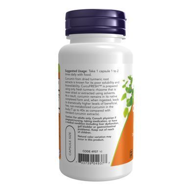 CurcuFRESH&trade; Curcumin 500mg - 60 vcaps