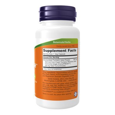 CurcuFRESH&trade; Curcumin 500mg - 60 vcaps