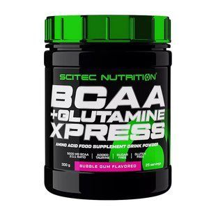Scitec Nutrition BCAA + Glutamine Xpress амінокислоти порошок 300 г баббл-гам