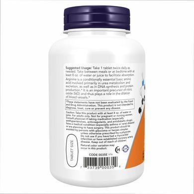 L-Arginine 1000mg - 120 tabs