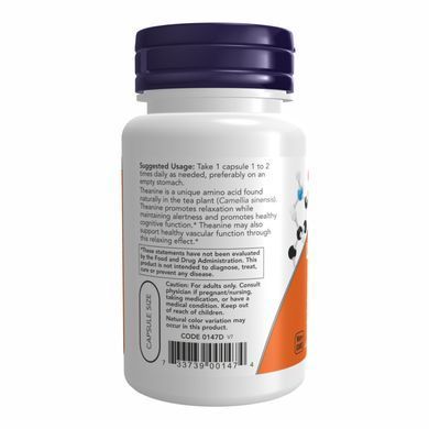 L-Theanine 200mg - 60 vcaps