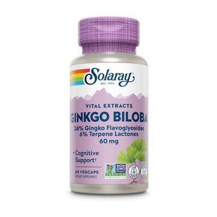 Solaray Ginkgo Biloba Leaf Extract (60 veg caps)