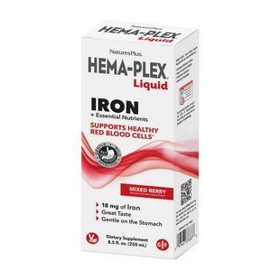 Natures Plus Hema-Plex Liquid Iron (250 ml, mixed berry)