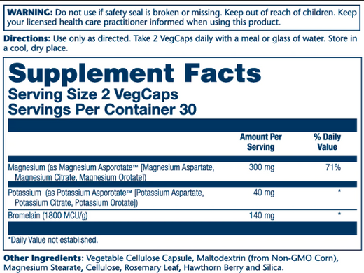 Magnesium & Potassium Asporotate - 60 vcaps