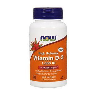 NOW Vitamin D-3 1000 IU (360 softgels)
